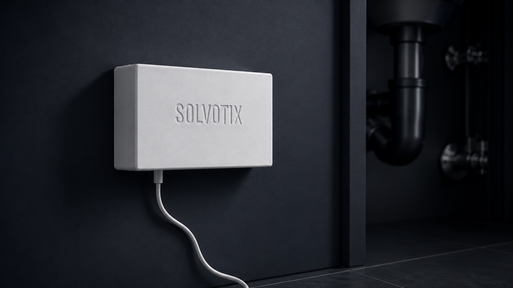Solvotix vannvarsler med lekkasjesensorledning